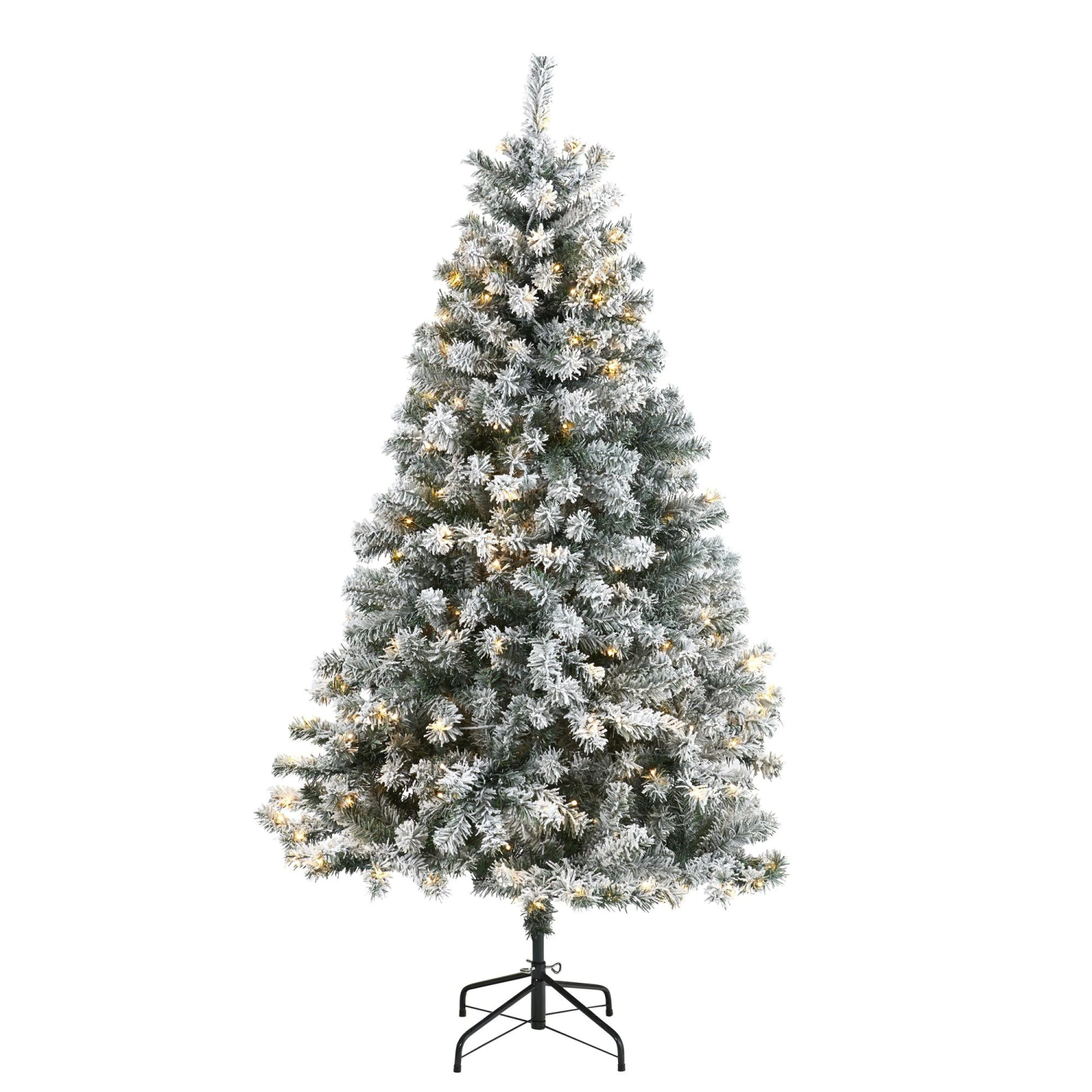 6' Flocked Rock Springs Spruce Artificial Christmas Tree With 250 Clear LED Lights 3 6' Flocked Rock Springs Spruce Artificial Christmas Tree With 250 Clear LED Lights