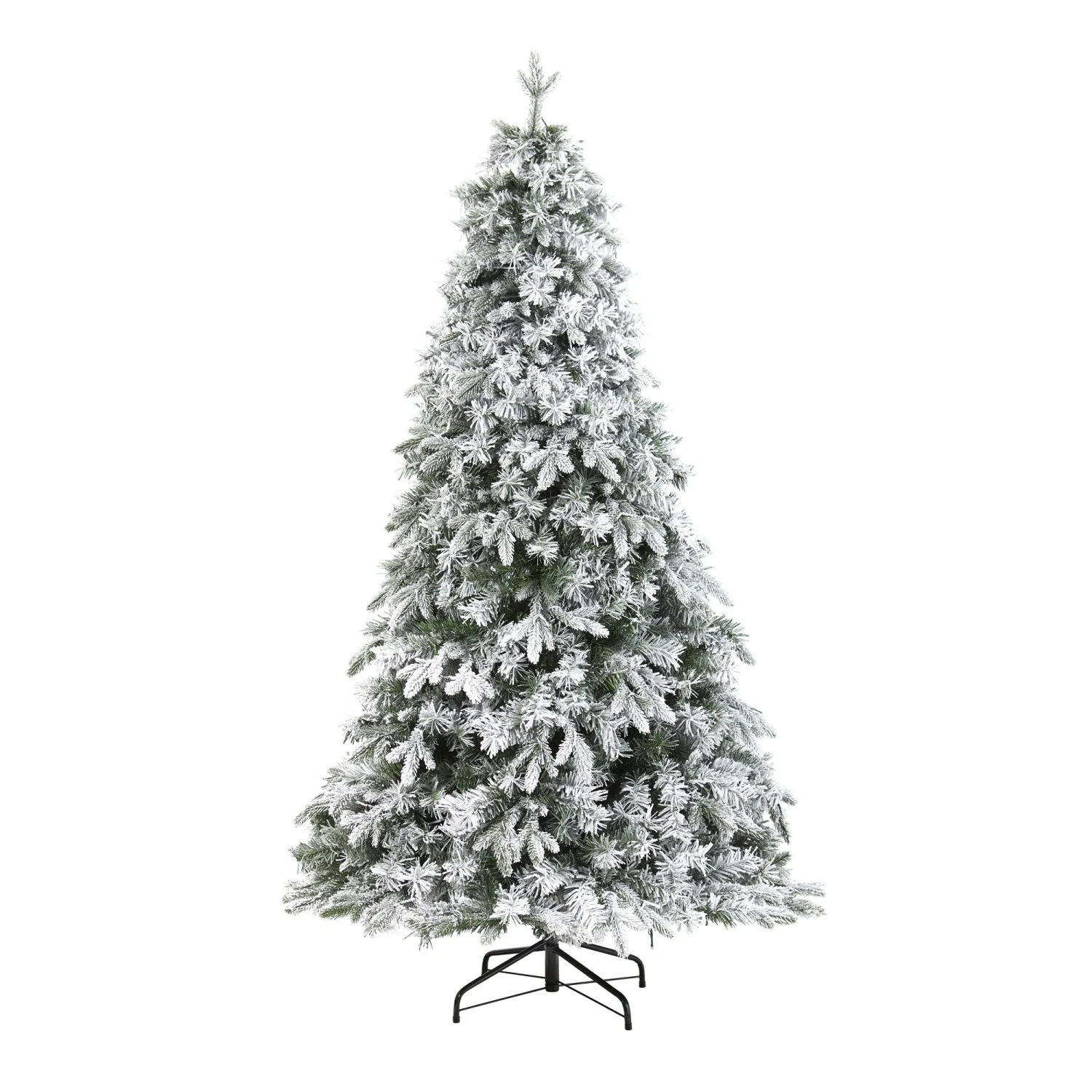 6' Flocked Vermont Mixed Pine Artificial Christmas Tree With 300 Clear LEDs Lights 5 6' Flocked Vermont Mixed Pine Artificial Christmas Tree With 300 Clear LEDs Lights - Image 3