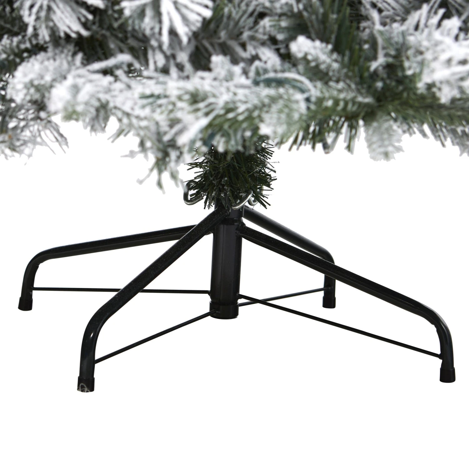 6' Flocked Vermont Mixed Pine Artificial Christmas Tree With 300 Clear LEDs Lights 8 6' Flocked Vermont Mixed Pine Artificial Christmas Tree With 300 Clear LEDs Lights - Image 6