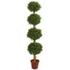 6’ Four Tier Boxwood Artificial Topiary Tree UV Resistant (Indoor/Outdoor) 2 6’ Four Tier Boxwood Artificial Topiary Tree UV Resistant (Indoor/Outdoor) -Artificial Flowers Sale artificial 6 four tier boxwood artificial topiary tree uv resistant indooroutdoor nearly natural 507598