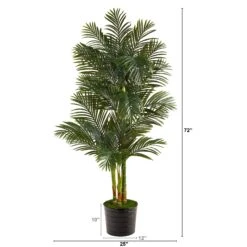 6’ Golden Cane Artificial Palm Tree In Black Tin Planter 7 6’ Golden Cane Artificial Palm Tree In Black Tin Planter -Artificial Flowers Sale artificial 6 golden cane artificial palm tree in black tin planter nearly natural 393476