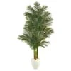 6’ Golden Cane Artificial Palm Tree In White Planter -Artificial Flowers Sale artificial 6 golden cane artificial palm tree in white planter nearly natural 626846