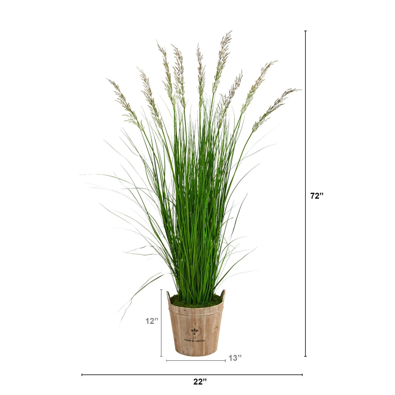 6’ Grass Artificial Plant In Farmhouse Planter 4 6’ Grass Artificial Plant In Farmhouse Planter - Image 2