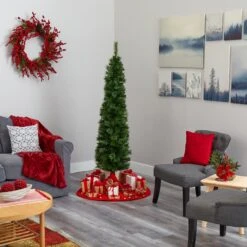 6' Green Pencil Artificial Christmas Tree With 150 Clear (Multifunction) LED Lights And 264 Bendable Branches 15 6' Green Pencil Artificial Christmas Tree With 150 Clear (Multifunction) LED Lights And 264 Bendable Branches -Artificial Flowers Sale artificial 6 green pencil artificial christmas tree with 150 clear multifunction led lights and 264 bendable branches nearly natural 361053