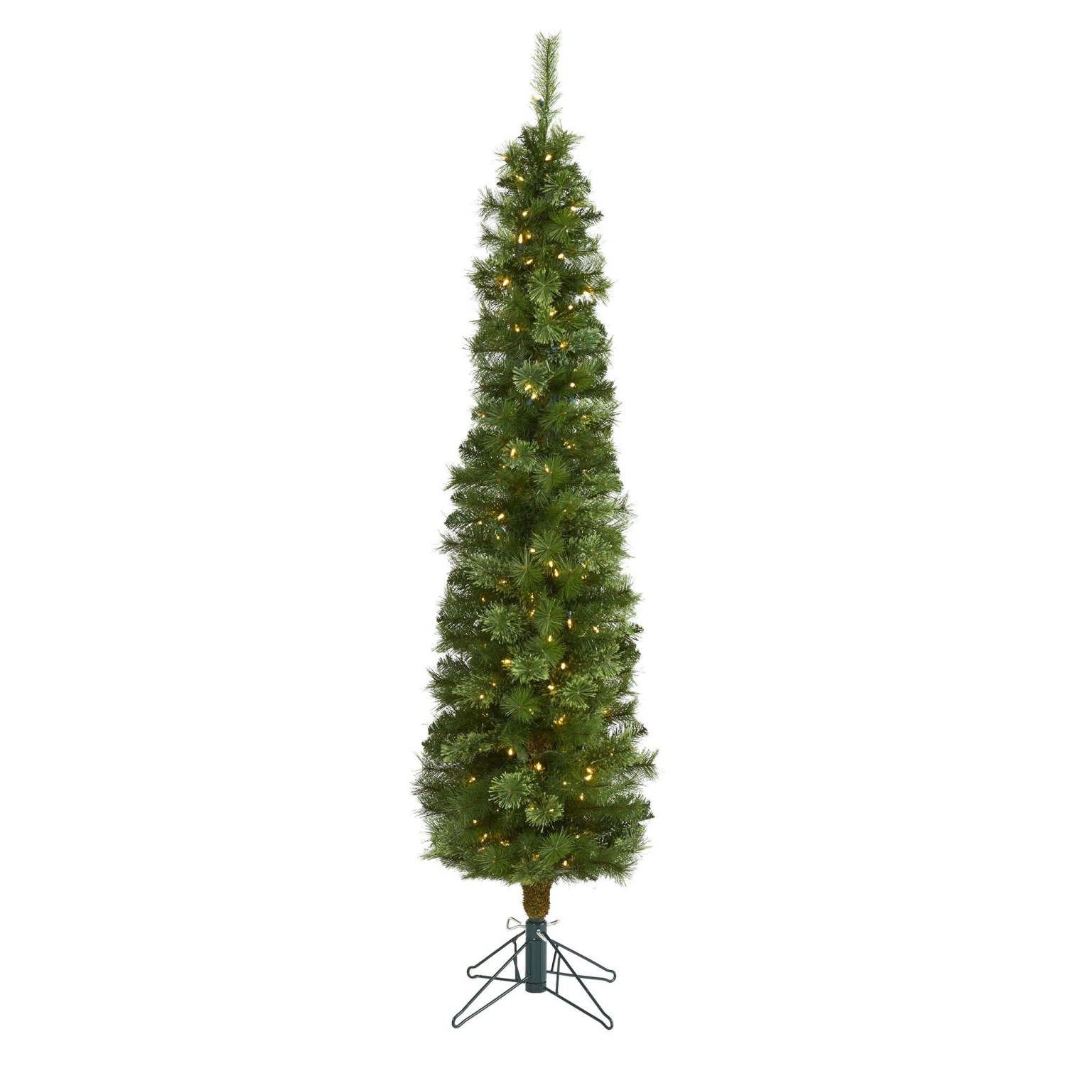 6' Green Pencil Artificial Christmas Tree With 150 Clear (Multifunction) LED Lights And 264 Bendable Branches 3 6' Green Pencil Artificial Christmas Tree With 150 Clear (Multifunction) LED Lights And 264 Bendable Branches