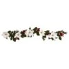 6’ Magnolia, Pine And Berries Artificial Garland -Artificial Flowers Sale artificial 6 magnolia pine and berries artificial garland nearly natural 566420