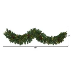 6’ Mixed Pine Artificial Christmas Garland With 35 Clear LED Lights, Berries And Pinecones 8 6’ Mixed Pine Artificial Christmas Garland With 35 Clear LED Lights, Berries And Pinecones -Artificial Flowers Sale artificial 6 mixed pine artificial christmas garland with 35 clear led lights berries and pinecones nearly natural 173911