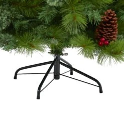 6’ Montana Mixed Pine Artificial Christmas Tree With Pine Cones, Berries And 350 Clear LED Lights -Artificial Flowers Sale artificial 6 montana mixed pine artificial christmas tree with pine cones berries and 350 clear led lights nearly natural 450123