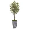 6’ Olive Tree In Stone Planter -Artificial Flowers Sale artificial 6 olive tree in stone planter nearly natural 586776
