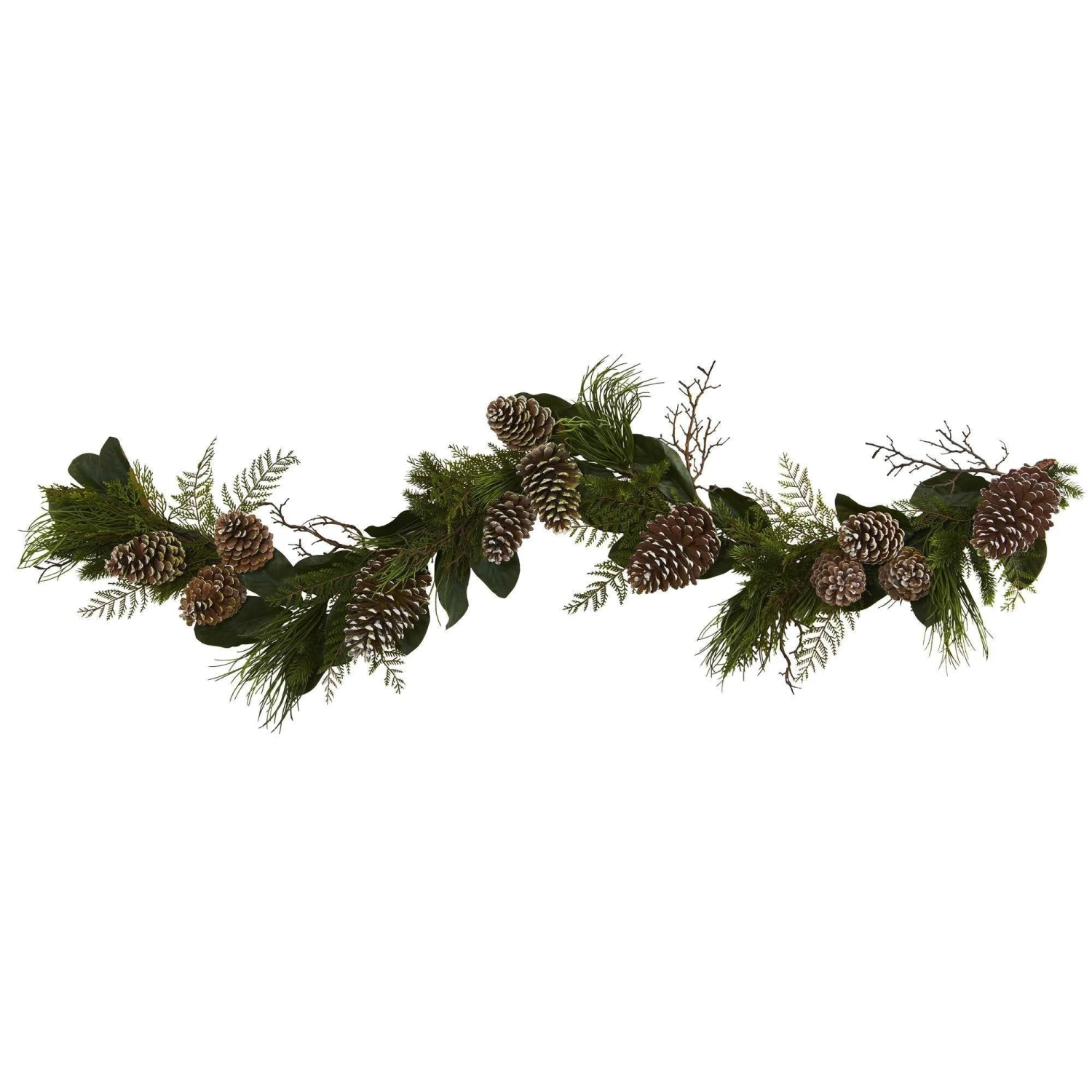 6’ Pine Cone And Pine Artificial Garland 3 6’ Pine Cone And Pine Artificial Garland