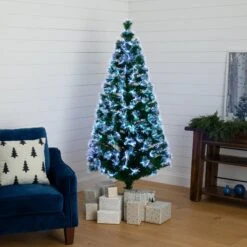 6' Pre-Lit Fiber Optic Artificial Christmas Tree With 220 Colorful LED And Remote Control Show -Artificial Flowers Sale artificial 6 pre lit fiber optic artificial christmas tree with 220 colorful led and remote control show nearly natural 190930