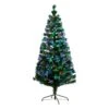 6' Pre-Lit Fiber Optic Artificial Christmas Tree With 220 Colorful LED And Remote Control Show -Artificial Flowers Sale artificial 6 pre lit fiber optic artificial christmas tree with 220 colorful led and remote control show nearly natural 964419
