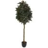6’ Red Mango Leaf Artificial Tree -Artificial Flowers Sale artificial 6 red mango leaf artificial tree nearly natural 394102