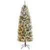 6’ Slim Flocked Montreal Fir Artificial Christmas Tree With 250 White LED Lights And 743 Branches -Artificial Flowers Sale artificial 6 slim flocked montreal fir artificial christmas tree with 250 white led lights and 743 branches nearly natural 590992