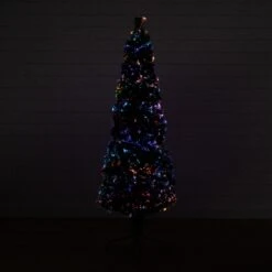 6' Slim Pre-Lit Fiber Optic Artificial Christmas Tree With 282 Colorful LED Lights 18 6' Slim Pre-Lit Fiber Optic Artificial Christmas Tree With 282 Colorful LED Lights -Artificial Flowers Sale artificial 6 slim pre lit fiber optic artificial christmas tree with 282 colorful led lights nearly natural 697718