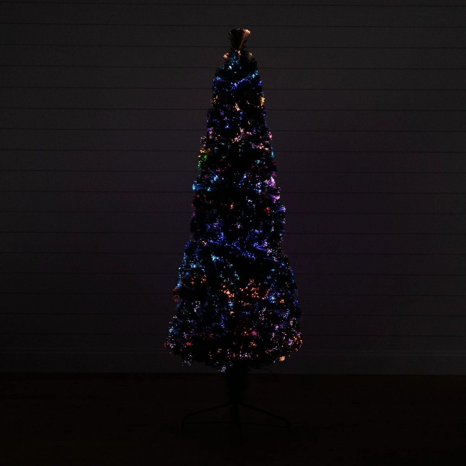 6' Slim Pre-Lit Fiber Optic Artificial Christmas Tree With 282 Colorful LED Lights 9 6' Slim Pre-Lit Fiber Optic Artificial Christmas Tree With 282 Colorful LED Lights - Image 7