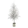 6’ Snowed Twig Artificial Christmas Tree In Decorative Planter -Artificial Flowers Sale artificial 6 snowed twig artificial tree in decorative planter nearly natural 346100