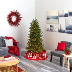 6’ South Carolina Fir Artificial Christmas Tree With 450 Clear Lights And 1598 Bendable Branches -Artificial Flowers Sale artificial 6 south carolina fir artificial christmas tree with 450 clear lights and 1598 bendable branches nearly natural 514387