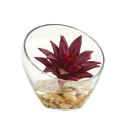 6” Succulent Artificial Plant In Glass Vase (Set Of 2) 7 6” Succulent Artificial Plant In Glass Vase (Set Of 2) -Artificial Flowers Sale artificial 6 succulent artificial plant in glass vase set of 2 nearly natural 109109