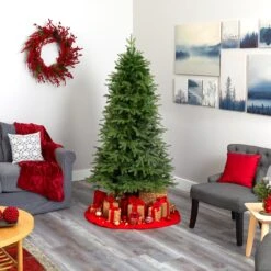 6’ Vancouver Fir “Natural Look” Artificial Christmas Tree With 350 Clear LED Lights And 1870 Bendable Branches -Artificial Flowers Sale artificial 6 vancouver fir natural look artificial christmas tree with 350 clear led lights and 1870 bendable branches nearly natural 127947