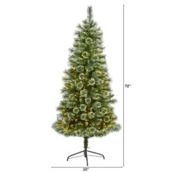 6’ Wisconsin Slim Snow Tip Pine Artificial Christmas Tree With 300 Clear LED Lights -Artificial Flowers Sale artificial 6 wisconsin slim snow tip pine artificial christmas tree with 300 clear led lights nearly natural 979804