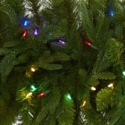 6' X 18” Christmas Pine Extra Wide Artificial Garland With 100 Multicolored LED Lights -Artificial Flowers Sale artificial 6 x 18 christmas pine extra wide artificial garland with 100 multicolored led lights nearly natural 740821