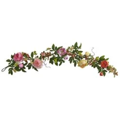60'' Mixed Peony & Berry Garland