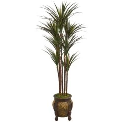 62” Giant Yucca Artificial Tree In Decorative Planter UV Resistant