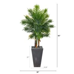 63” Areca Artificial Palm Tree In Cement Planter (Real Touch) 7 63” Areca Artificial Palm Tree In Cement Planter (Real Touch) -Artificial Flowers Sale artificial 63 areca artificial palm tree in cement planter real touch nearly natural 897248