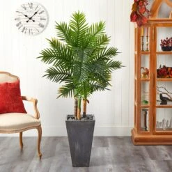 63” Areca Artificial Palm Tree In Cement Planter (Real Touch) 8 63” Areca Artificial Palm Tree In Cement Planter (Real Touch) -Artificial Flowers Sale artificial 63 areca artificial palm tree in cement planter real touch nearly natural 936806