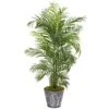 63” Areca Palm Artificial Tree In Decorative Planter (Indoor/Outdoor) -Artificial Flowers Sale artificial 63 areca palm artificial tree in decorative planter uv resistant indooroutdoor nearly natural 528491