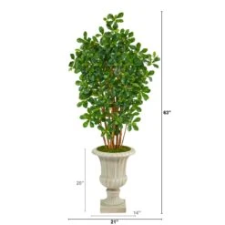 63” Black Olive Artificial Tree In Sand Finished Urn -Artificial Flowers Sale artificial 63 black olive artificial tree in sand finished urn nearly natural 643001