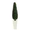 63” Boxwood Topiary Artificial Tree In Tall White Planter(Indoor/Outdoor) -Artificial Flowers Sale artificial 63 boxwood topiary artificial tree in tall white planter uv resistant indooroutdoor nearly natural 704237