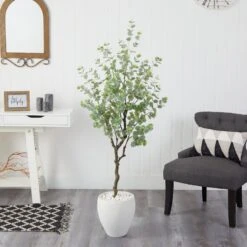 63” Eucalyptus Artificial Tree In White Planter 8 63” Eucalyptus Artificial Tree In White Planter -Artificial Flowers Sale artificial 63 eucalyptus artificial tree in white planter nearly natural 885812