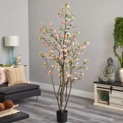 6.5’ Cherry Blossom Artificial Tree -Artificial Flowers Sale artificial 65 cherry blossom artificial tree nearly natural 766846