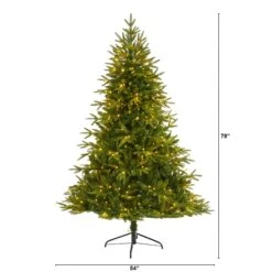 6.5’ Colorado Mountain Fir “Natural Look” Artificial Christmas Tree With 400 Clear LED Lights And 2056 Bendable Branches -Artificial Flowers Sale artificial 65 colorado mountain fir natural look artificial christmas tree with 400 clear led lights and 20 nearly natural 996765