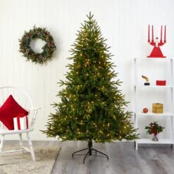 6.5’ Colorado Mountain Fir “Natural Look” Artificial Christmas Tree With 400 Clear LED Lights And 2056 Bendable Branches -Artificial Flowers Sale artificial 65 colorado mountain fir natural look artificial christmas tree with 400 clear led lights and 2056 bendable branches nearly natural 208194