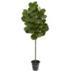 6.5’ Fiddle Leaf Artificial Tree With Decorative Planter 1 6.5’ Fiddle Leaf Artificial Tree With Decorative Planter -Artificial Flowers Sale artificial 65 fiddle leaf artificial tree with decorative planter nearly natural 370403