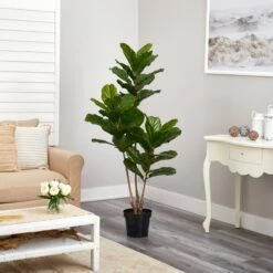 65” Fiddle Leaf Tree UV Resistant (Indoor/Outdoor) -Artificial Flowers Sale artificial 65 fiddle leaf tree uv resistant indooroutdoor nearly natural 466798