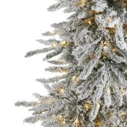 6.5' Flocked Grand Northern Rocky Fir Artificial Christmas Tree -Artificial Flowers Sale artificial 65 flocked grand northern rocky fir artificial christmas tree with 1150 warm micro multifunction nearly natural 616394