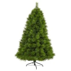 6.5’ Green Scotch Pine Artificial Christmas Tree With 350 Clear LED Lights -Artificial Flowers Sale artificial 65 green scotch pine artificial christmas tree with 350 clear led lights nearly natural 289673