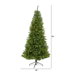 6.5’ Green Valley Fir Artificial Christmas Tree With 350 Clear LED Lights 1125 Bendable Branches -Artificial Flowers Sale artificial 65 green valley fir artificial christmas tree with 350 clear led lights 1125 bendable branches nearly natural 952516