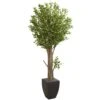 6.5’ Olive Artificial Tree In Black Planter -Artificial Flowers Sale artificial 65 olive artificial tree in black planter nearly natural 839579