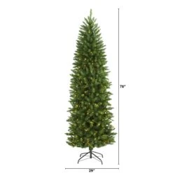 6.5’ Slim Green Mountain Pine Artificial Christmas Tree With 300 Clear LED Lights 11 6.5’ Slim Green Mountain Pine Artificial Christmas Tree With 300 Clear LED Lights -Artificial Flowers Sale artificial 65 slim green mountain pine artificial christmas tree with 300 clear led lights nearly natural 192278