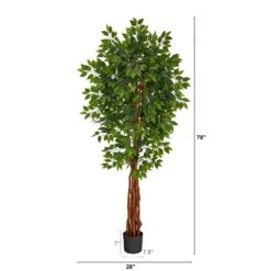 6.5’ Super Deluxe Ficus Artificial Tree With Natural Trunk 7 6.5’ Super Deluxe Ficus Artificial Tree With Natural Trunk -Artificial Flowers Sale artificial 65 super deluxe ficus artificial tree with natural trunk nearly natural 701280