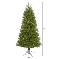 6.5' Vancouver Spruce Artificial Christmas Tree With 250 Warm White Lights And 803 Bendable Branches -Artificial Flowers Sale artificial 65 vancouver spruce artificial christmas tree with 250 warm white lights and 803 bendable branches nearly natural 201994