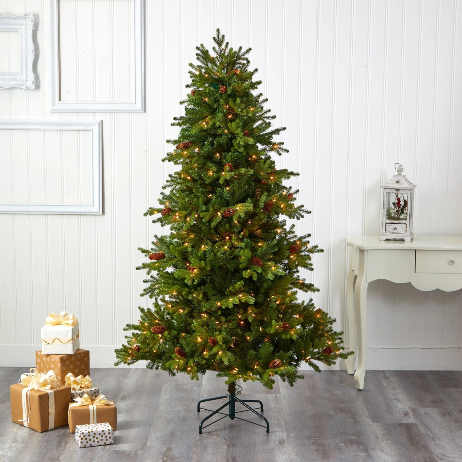 6.5’ Yukon Mountain Fir Artificial Christmas Tree With 450 Clear Lights, Pine Cones And 1236 Bendable Branches 7 6.5’ Yukon Mountain Fir Artificial Christmas Tree With 450 Clear Lights, Pine Cones And 1236 Bendable Branches - Image 5
