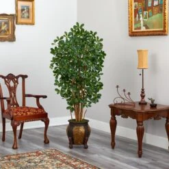 67” Black Olive Artificial Tree With 1365 Bendable Leaves In Decorative Planter -Artificial Flowers Sale artificial 67 black olive artificial tree with 1365 bendable leaves in decorative planter nearly natural 127269