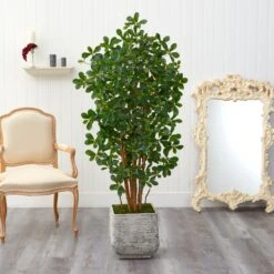 67” Black Olive Artificial Tree With 1365 Bendable Leaves In White Planter -Artificial Flowers Sale artificial 67 black olive artificial tree with 1365 bendable leaves in white planter nearly natural 674490
