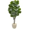 67” Fiddle Leaf Fig Artificial Tree In Sand Stone Planter 1 67” Fiddle Leaf Fig Artificial Tree In Sand Stone Planter -Artificial Flowers Sale artificial 67 fiddle leaf fig artificial tree in sand stone planter nearly natural 949724